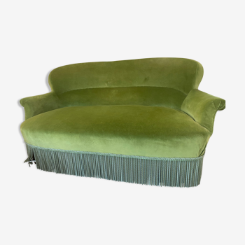 Green velvet toad sofa