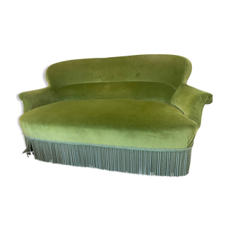 Green velvet toad sofa