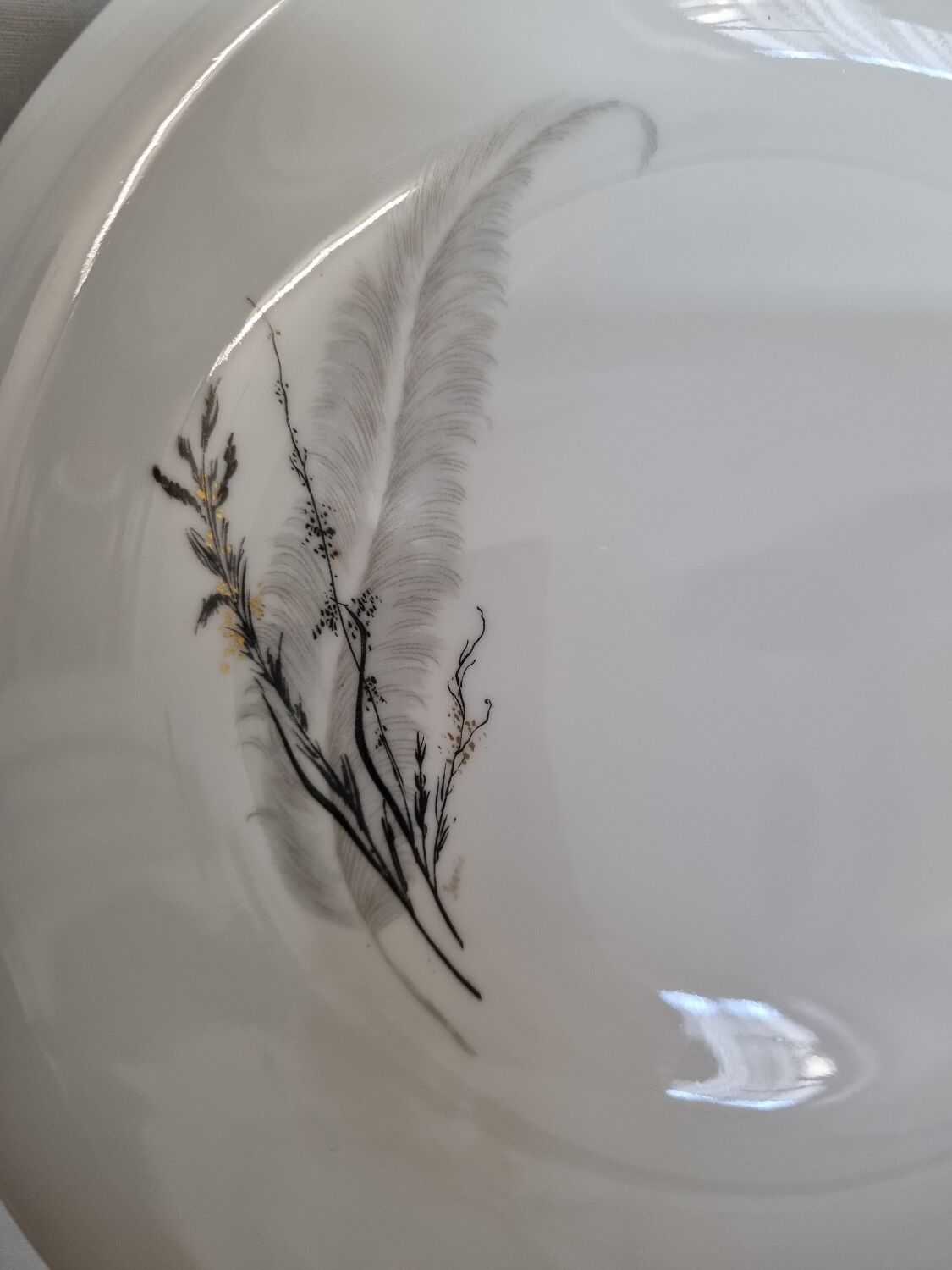 7 soup plates, Sologne porcelain