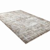 178x295Cm Persian Area Rug, Turkish Antique Rug, Faded Brown Vintage Rug