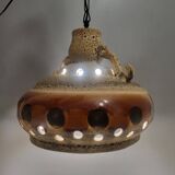 Glazed ceramic pendant light, West Germany 1960-70