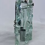 Set of two cut glass sconces by Zero Quattro, Italy 1970s