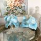 Pair of Murano glass candlesticks, iris flowers, 1960s