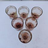 Cerise service with Legras brandy, Art Nouveau, Montjoye