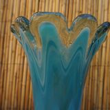 Blown glass vase in flower shape