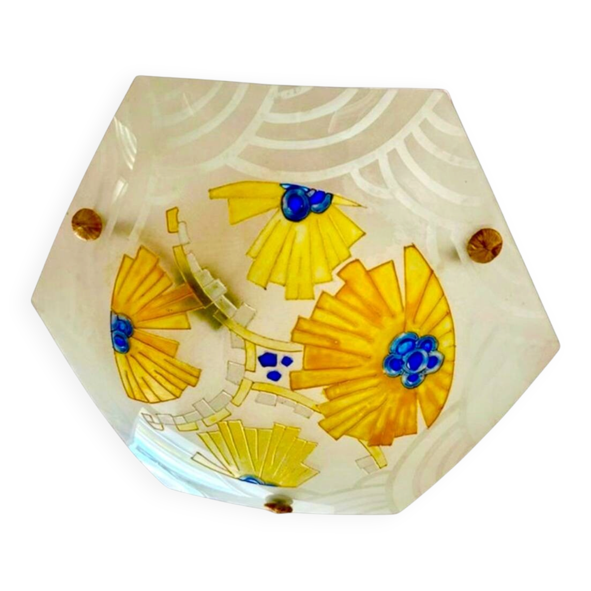 Loys Luca Charles Ranc Art Deco glass pendant light