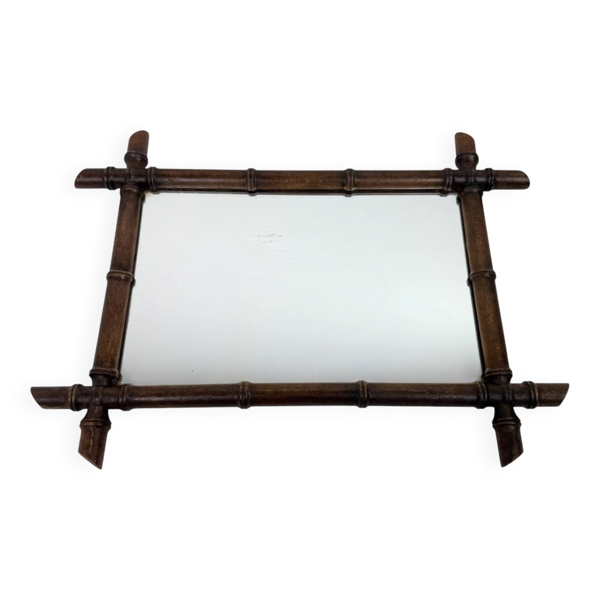 Vintage Faux Bamboo Mirror