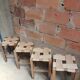 Set of 4 authentic wooden stools