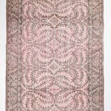 6x10 Rug For Living Room Soft Pink Turkish Vintage Rug, 181x314Cm