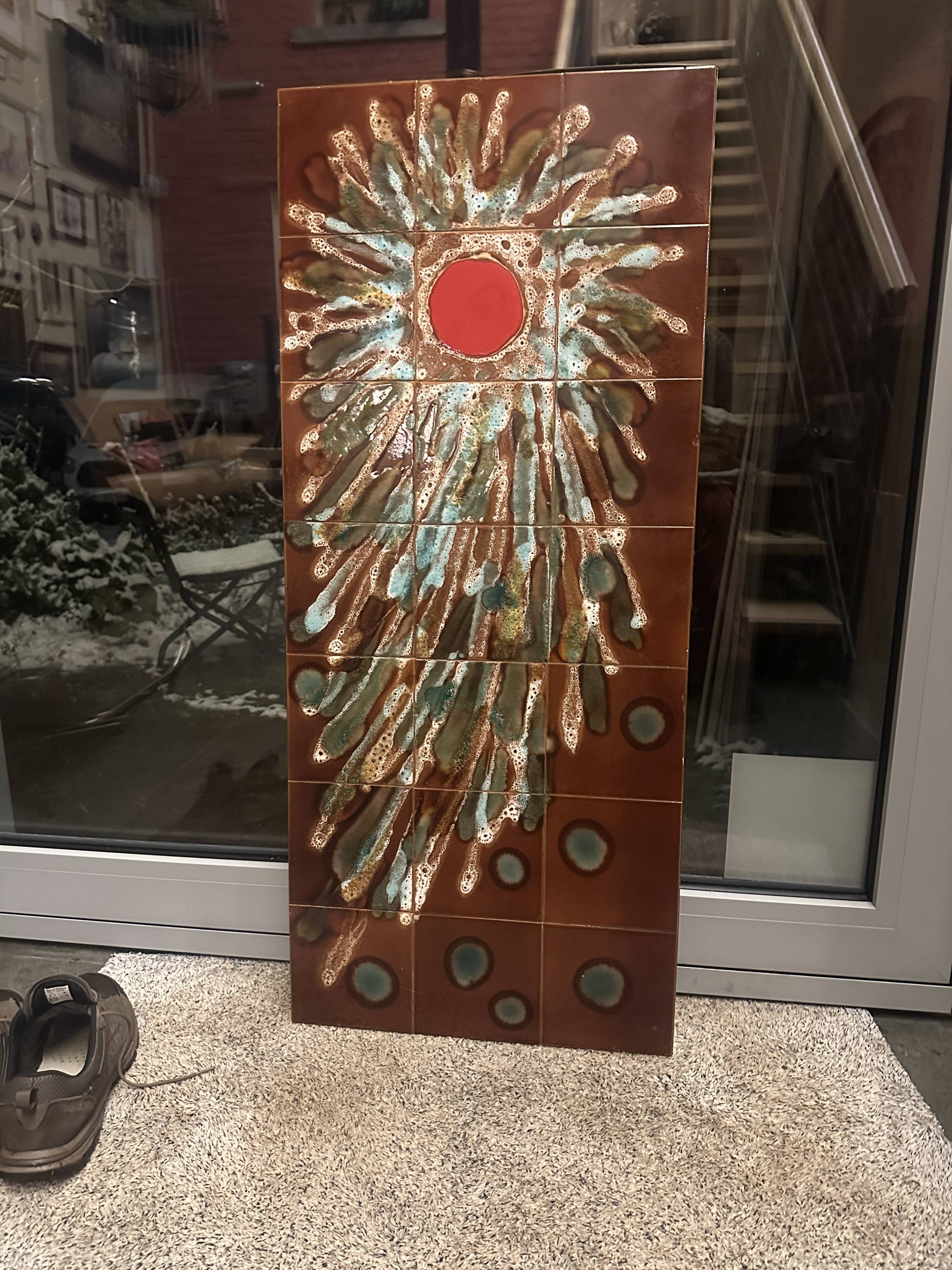 Vintage ceramic tableau 1960