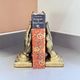 Vintage Gold-Tone Bookend Praying Hands Decorative Bronze Sculptural Book Holder
