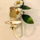 Applique fleur tôle  vintage Italy 1960