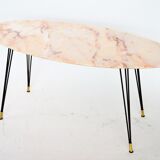 Italy 1950 s oval marble coffee table