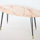Italy 1950 s oval marble coffee table