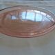 Pink glass plate