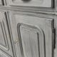 Grey patina furniture with three doors and three drawers