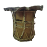 Wooden drum stool, cowhide and goatskin