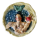 VINTAGE TERRACOTTA DISH BY MARK LUPERTZ 1980