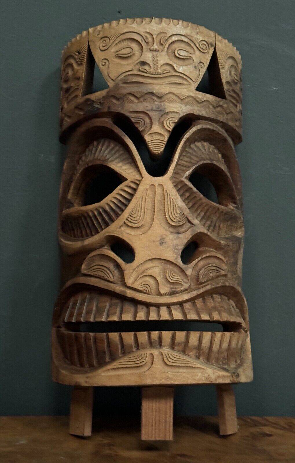 Pair of mid-20th century Africanist statue masks in carved wood