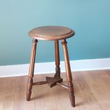 Carved tripod stool