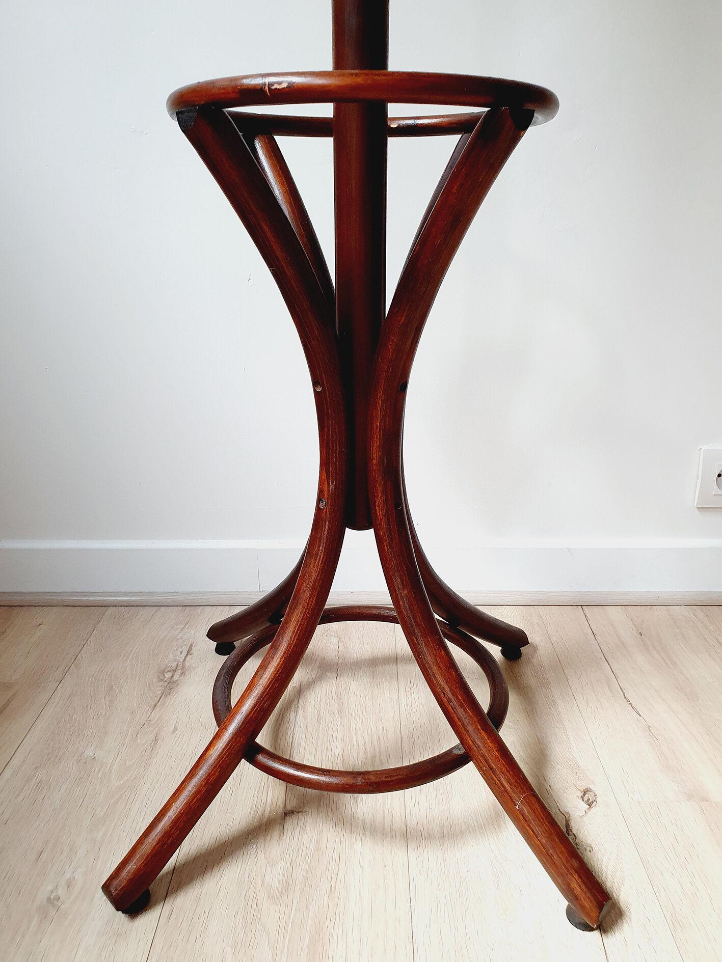 Parrot coat rack in curved wood