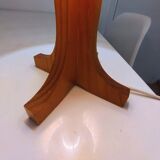 Lampe années 70 cannage et bois