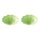 Lot de 2 verres de Murano de style vénitien vert « Feuilles » de style moderne du milieu du siècle