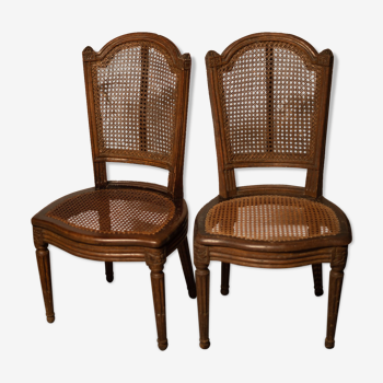 2 Louis XVI canned chairs