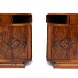 Pair of Art Deco bedside tables, Poland, 1930s.