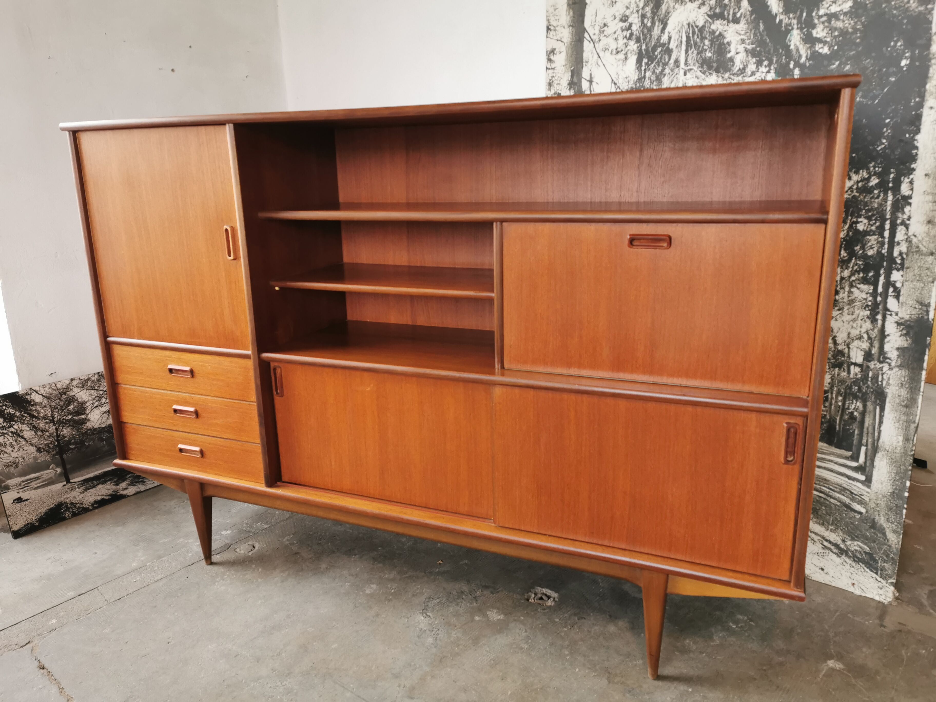 Scandinavian teak bookcase