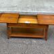 Solid wood bar coffee table DASRAS France sliding top storage 1