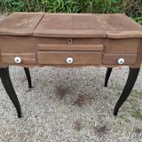 Console desk dressing table solid wood restyled tray shutters dp 1022222