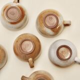 Lot de tasses en grès