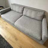 Chester habitat 3-seater sofa - in Italian fabric - mixed grey - black legs