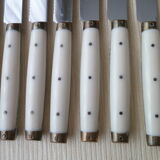 Set of 12 vintage table knives 50s stainless steel