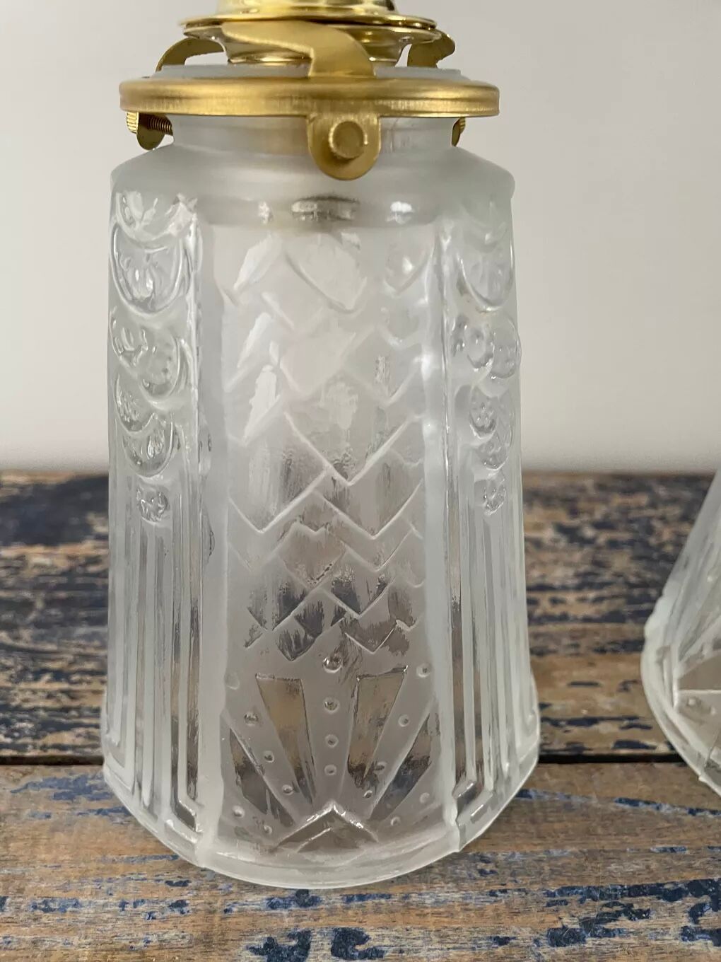 Set of two Art Deco wall lamps