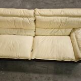 Canapé modulaire en cuir et daim avec unité d'angle, années 1970