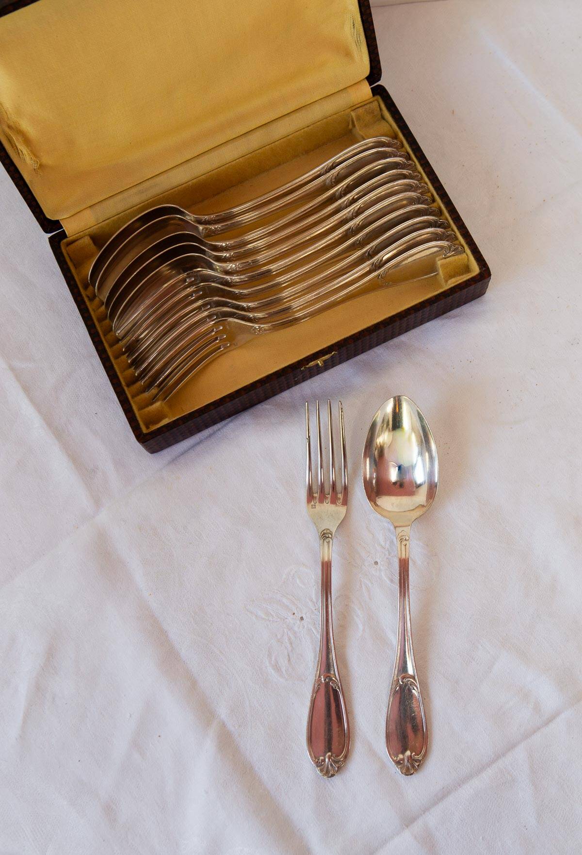 Ercuis pompadour cutlery set for 6 people