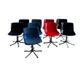 9 swivel chairs assigned to Osvaldo Borsani – Modus model for