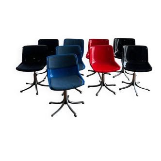 9 swivel chairs assigned to Osvaldo Borsani – Modus model for