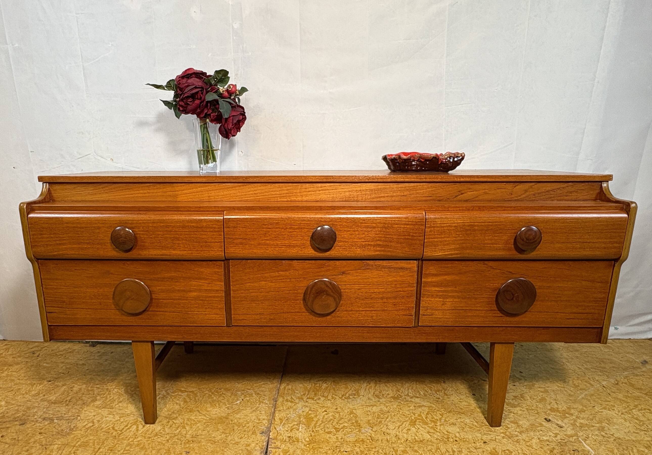Mid Century Retro Teak Sideboard by Beautility Circa 1960 Danish Design Sca