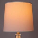 Orrefors crystal and brass table lamp for Vitrika