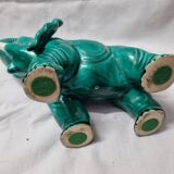 Enamelled ceramic elephant from 1950, St Clément