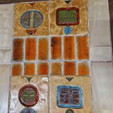 Ceramic and metal coffee table from the 60s Vallauris style