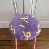 Purple tufted stool