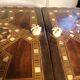 Box in wood marquetry with inclusion
