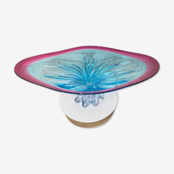 Turquoise & Fuchsia Murano centerpiece  - Sommerso