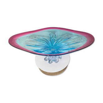 Centre de table Murano Turquoise & Fuchsia - Sommerso