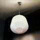 Pink Art Deco glass hanging lamp