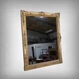 Important gilded wooden mirror, Restoration style – 19th century